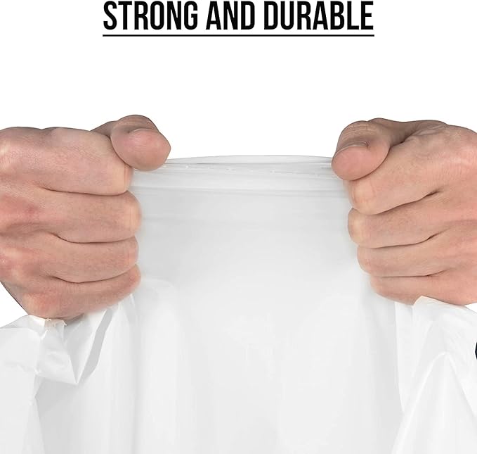 Ultrasac 13 Gallon 1.2 MIL White Drawstring Trash Bags - 23.75" x 32" - Pack of 200 - Fits simplehuman P