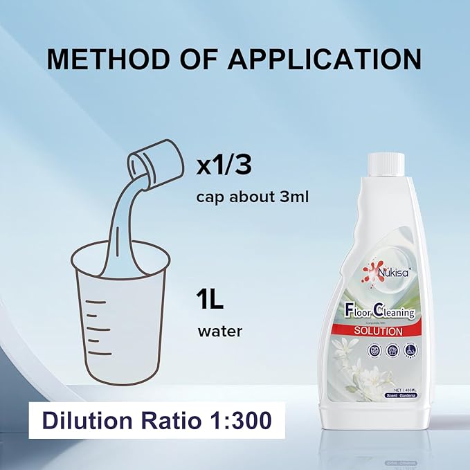 Gardenia Scent Floor Cleaning Solution Compatible With Roborock Robot Vacuum And Mop Cleaner， Deep Cleans For Multiple Hard Floors, Suitable With All Robot Vacuums With Mopping (1)