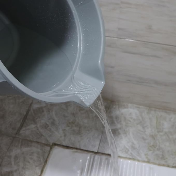 3.5 Gallon Commercial Cleaning Plastic Buckets with Handles, Gray Industrial Round Utility Pail, 4-Pack