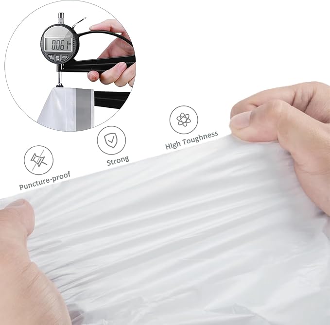 18 Gallon Heavy Duty Compactor Trash Bags 1.2 Mil THICK (50 Count) Reinforced Drawstring Garbage Liners Fit 13-18 Gallon Compatible with Kitchenaid, Whirpool, GE 15 Inch Compactors GRAND SAVE!