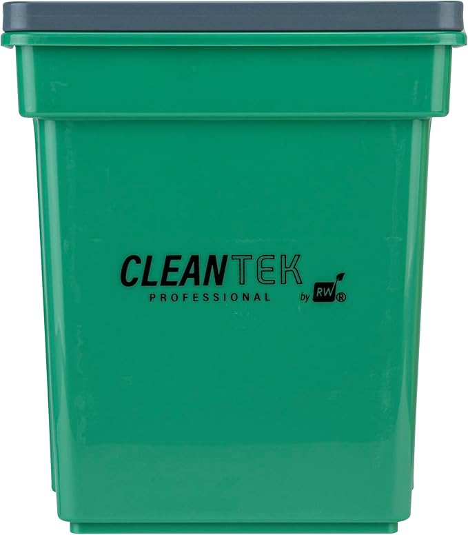 Restaurantware-Clean Tek Professional 4 Quart Cleaning Bucket, 1 Utility Pail with Handle - Heavy-Duty, Portable, Green Plastic Washing Pail, Perfect for Household, Outdoor, Car Wash and More