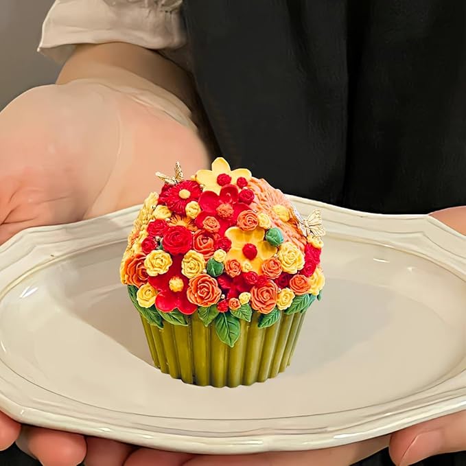 3 Pcs Flower Silicone Molds for Fondant, Chocolate, and Candy, 3D Rose Sunflower Daisy and Leaf Shapes for Cake Decorating, Sugarcraft, Soap, Candle, Jewelry Casting, and DIY Crafting