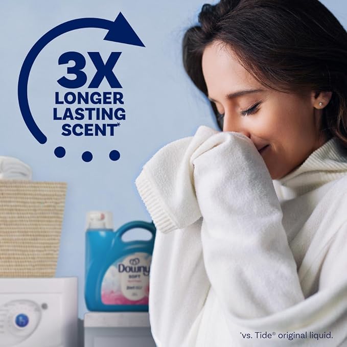 Downy Fabric Softener Liquid, April Fresh Scent, 140 fl oz, 190 Loads, HE Compatible, Downy Fabric Softener, Liquid Fabric Softener, Laundry