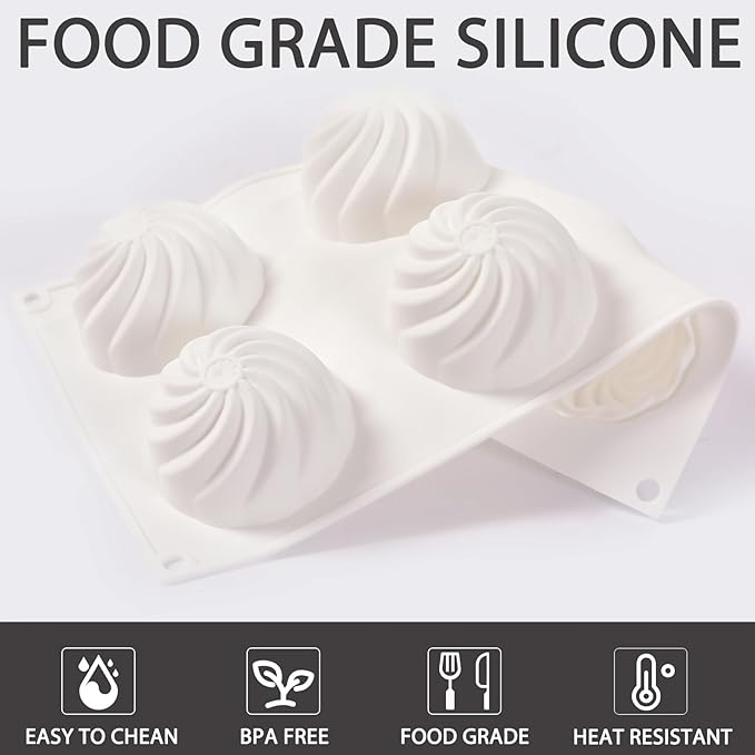 Chocolate Flowers Silicone Mousse Cake Molds, Cheesecakes Truffles Brownie Pops Silicone Molds 12-Cavity Dessert Molds Great for Baker Pastry