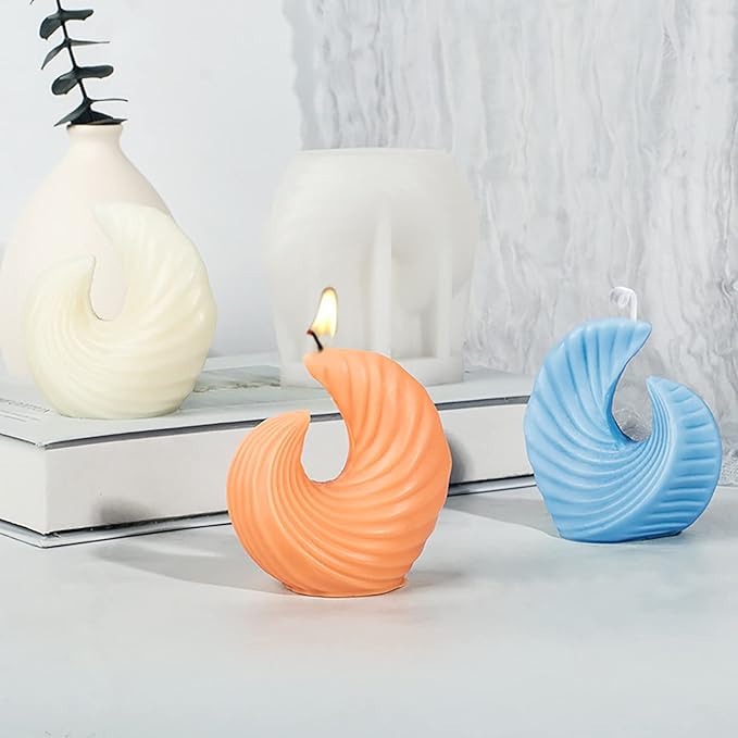Spiral Candle Mold Spiral Cylinder Mold Pillar Candle Mold Clay Mold Candle Making Molds Craft Supplies 3D Mold Silicone Mold for Resin Resin Casting Mold