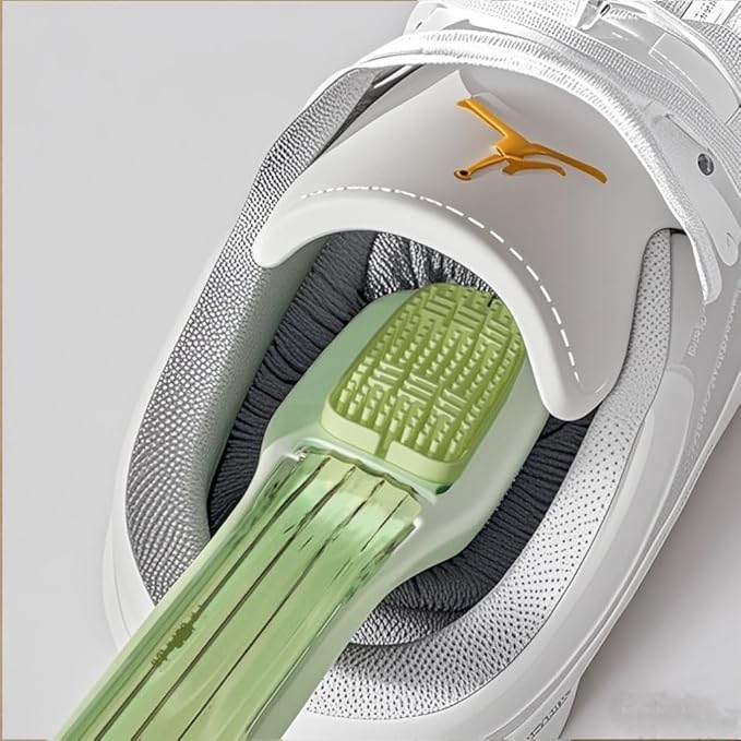 Shoe Cleaner Brush -Sneaker Shoe Cleaner Brush-Soft Bristle Cleaning Shoes Scrubber-Long Handle Shoe Scrubbing Brush-White mesh Sneaker Cleaner Brush-Shoe Brushes for Internal and External Cleaning