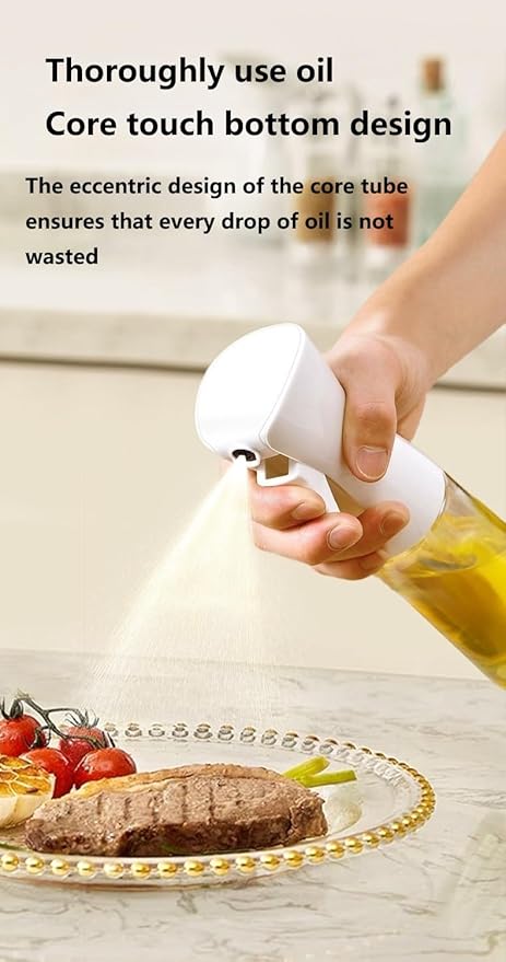 Press the fuel spray bottle,Oil Sprayer for Cooking, 220ml /7.44oz Glass Olive Oil Sprayer, Continuous Spray with Portion Control, Oil Dispenser Bottle for Kitchen, Air Fryer, Frying, Salad, Grill.