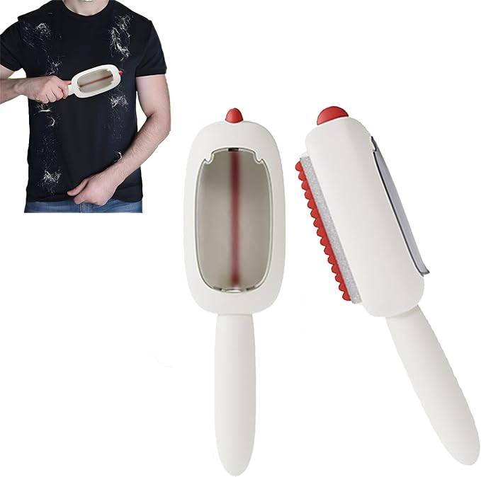 Lint and pet Hair Remover,Pet Hair Removal Glove,Clothe Hair Remover Roller,Reusable Lint Roller for Clothes,Pet Hair Remover for Clothes, Lint Brushes for Clothes (White)