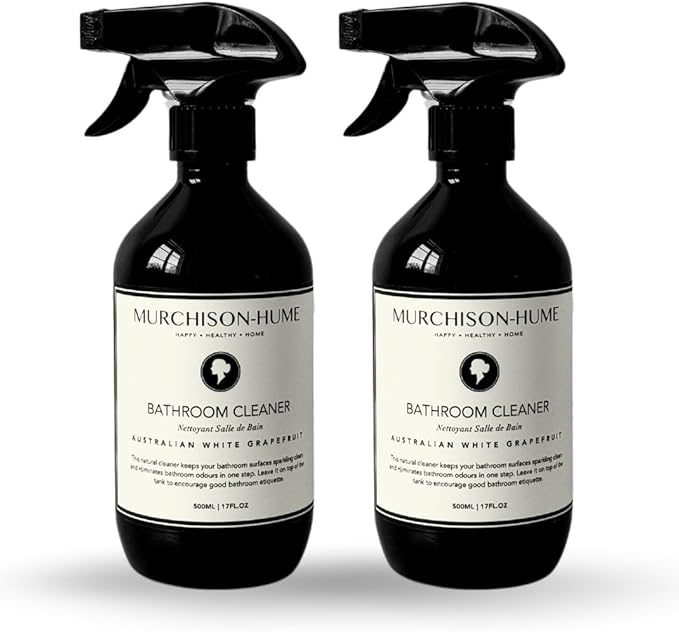 Murchison-Hume Powerful, Plant-based, Multi-Surface Bathroom Cleaner Spray for Basins, Tubs, Tiles, and Toilets. Eliminates Odor, 17oz, Australian White Grapefruit Scent 2 Pack