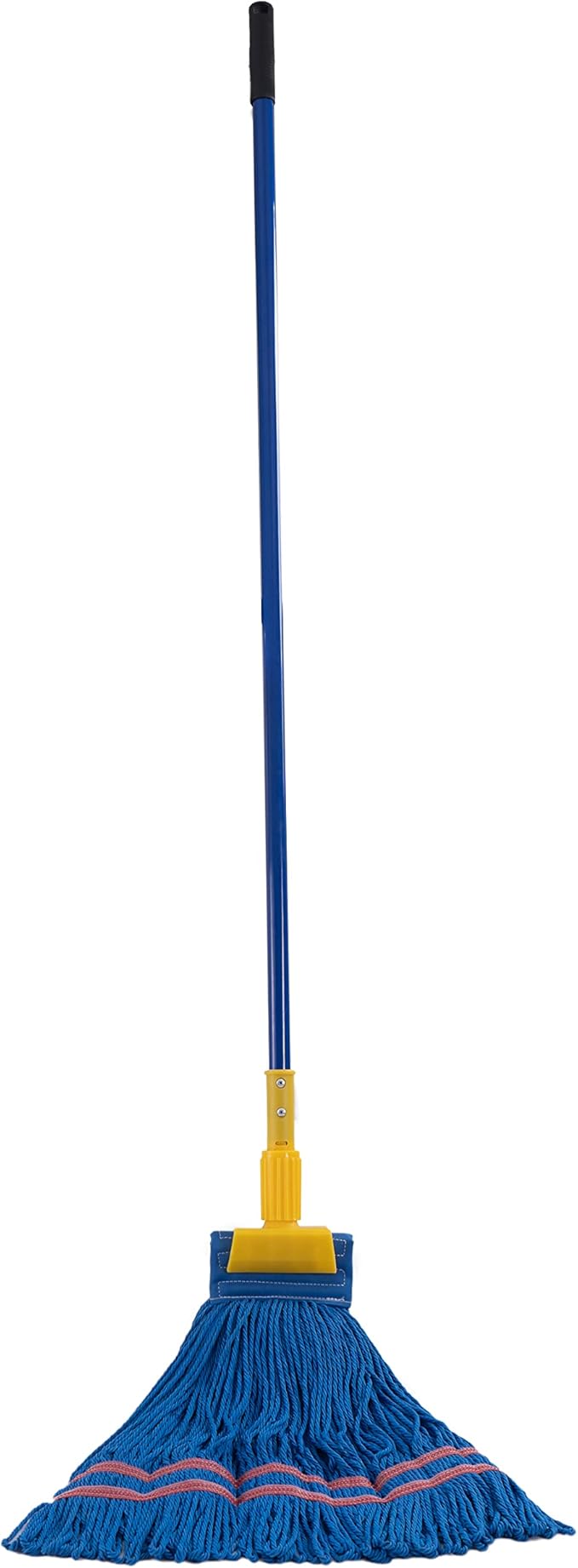 Matthew Cleaning Commercial Quick-Change Iron Mop Handle for Floor Cleaning Heavy Duty Mop Stick Replacement 60inch Jaw Clamp-Style Wet Mop Handle 12 Packs