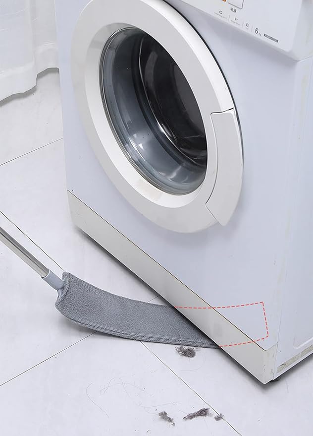 Under Appliance Duster Refills, 4 Pieces Gap Dust Cleaner ’s Replacement Sleeves. Reusable Microfiber Cloth Cover for Slim Dusting Tool Cleaning Gadgets. Grey by Jonbyi