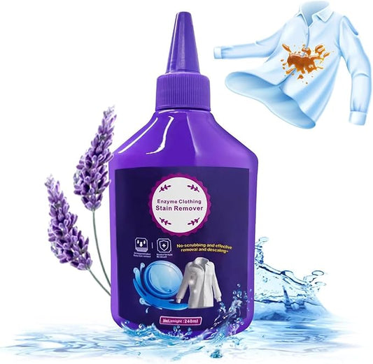 Active enzyme laundry detergent, enzyme laundry detergent, more effectively removes stubborn stains on clothes and instantly removes new stains (240ml)