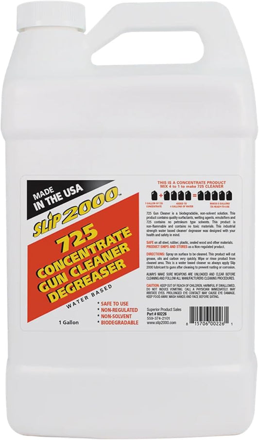 SLIP 2000 725 Concentrate Gun Cleaner Degreaser - Removes Deposits of Carbon, Grease, Grime and more. (1 gal)