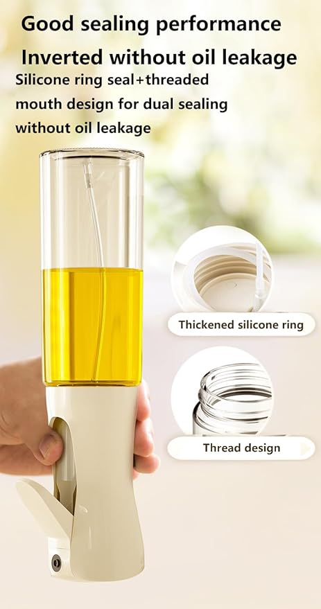 Press the fuel spray bottle,Oil Sprayer for Cooking, 220ml /7.44oz Glass Olive Oil Sprayer, Continuous Spray with Portion Control, Oil Dispenser Bottle for Kitchen, Air Fryer, Frying, Salad, Grill.