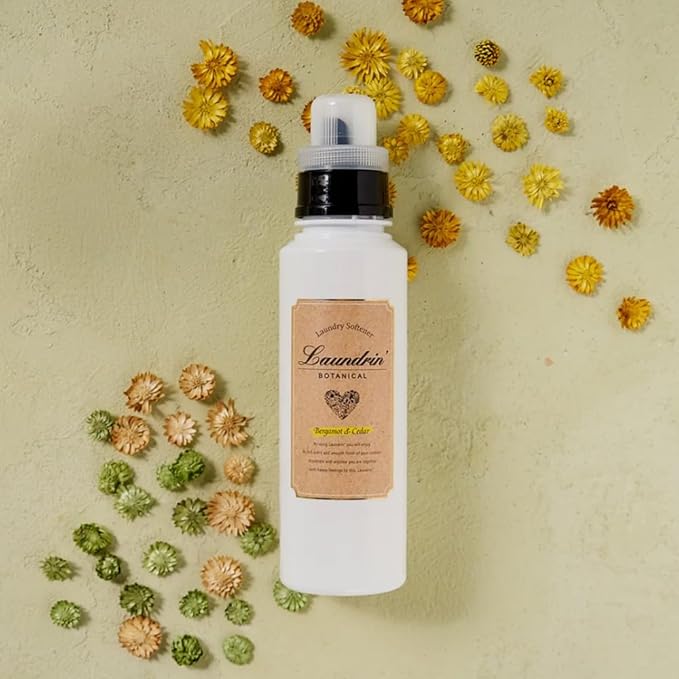 Laundrin Botanical Laundry Softener Bergamot & Cedar, 2pk - Fabric Softener Liquid - Eco-Friendly & Plant-Based Softener - Laundry Scent Boosters - Laundry Fabric Softener - Fabric Scent Softener