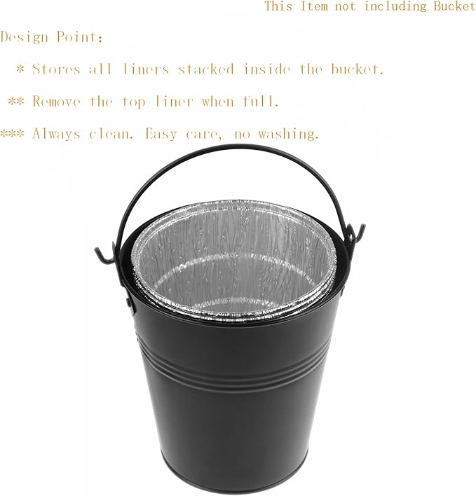 Firsgrill Grease Bucket Liners Replacment Traeger, Z Grill, Green Mountain Pellet Wood Smoker (15, Liners)