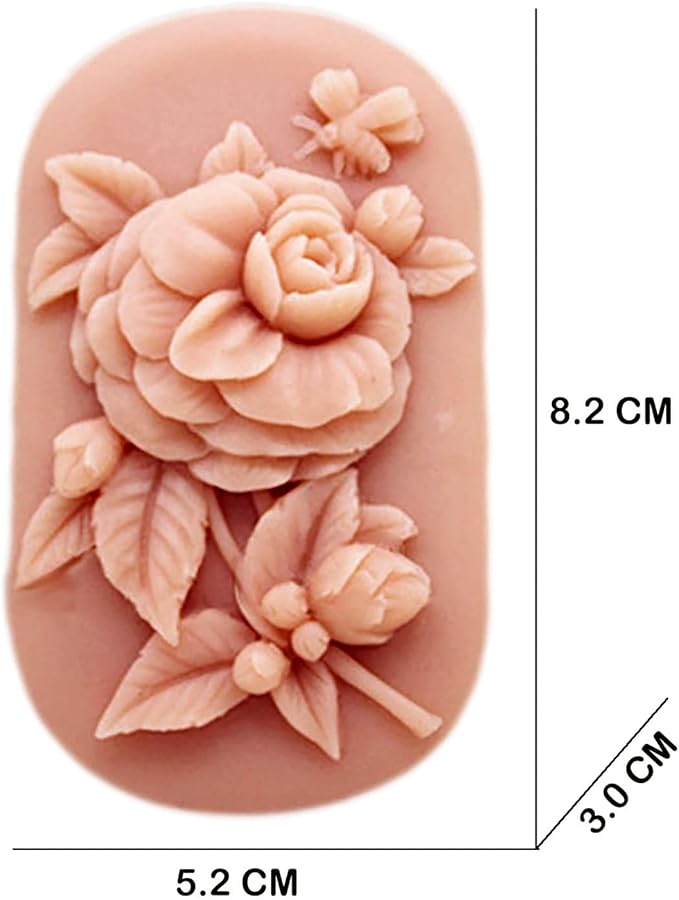 Soap Mold Silicone Soap Molds for Soap Making Craft DIY Handmade Chocolate Candy Cake Mold Oval Flower (14449)