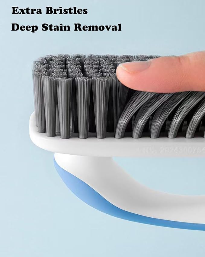 Scrub Brush for Stains-2 Pack Fabric Cleaning Brush,Laundry Stain Remover Brush,Clothes Scrub Brushes Cleaner Soft Bristle Scrubbing Brushes Household Cleaning for Carpet Clothes Bags & More