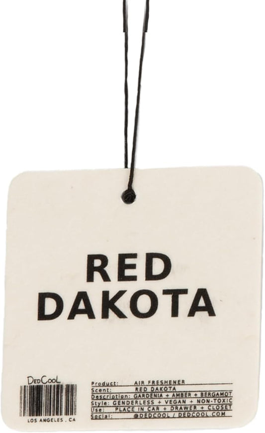 DedCool Air Freshener | Red Dakota | For Cars, Closets & Drawers | Hanging Odor Eliminator | Clementine, Gardenia, Woods, Amber & Wild Berries | Long-Lasting, Vegan, Non-Toxic, Cruelty-Free Fragrance