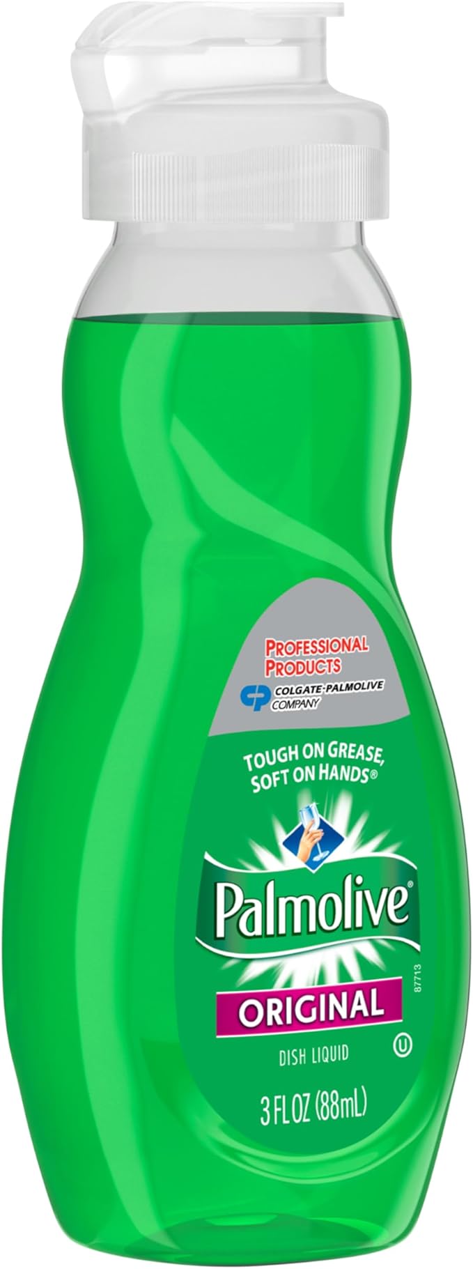 PALMOLIVE Dishwashing Liquid, Travel Dish Soap, Original Scent, Green, 3 Fluid Ounce Bottle (Case of 72) - Total of 216 Fluid Ounces - Dishwashing Liquid - Kitchen Soap & Cleaning Supplies