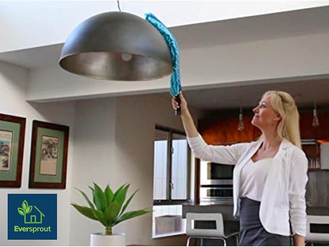 EVERSPROUT Duster 3-Pack | Hand-Packaged Cobweb Duster, Microfiber Feather Duster, Flexible Ceiling Fan Duster | Twists onto Standard 3/4 inch Threaded Poles (Pole Sold Separately)(Soft Bristles)