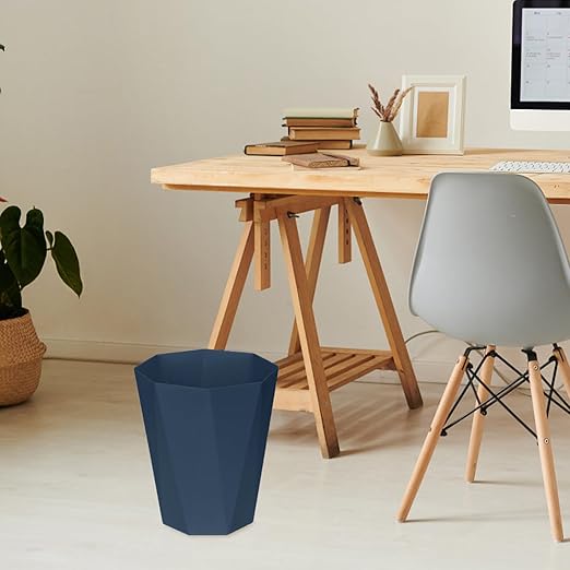 ZXJ Small Trash Can - 1.8 Gallon - Blue - Waste Basket - Garbage Bin Bathroom,Kitchen,Office,Dormitory,Camping,Kids Room