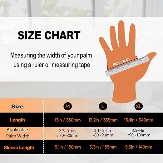 Thick Rubber Cleaning Gloves - 3 Pairs Black Rubber Gloves for Dishwashing Large, Non-Slip Kitchen Gloves for Washing Dishes, Reusable Cleaning Gloves, Waterproof, Heavy-Duty (3P,L)