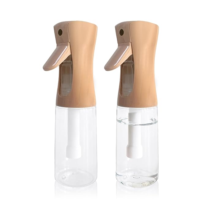 Spray Bottle for Hair Continuous Ultra Fine Mist (200ml) 360° Multi Spray Bottle for Plants, Cleaning, Skin Care Leakproof & Durable 2 Pack