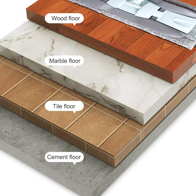 Microfiber Wood Floor Mop - 15 Inch with 4 Washable Pads, Adjustable Handle for Dry & Wet Cleaning