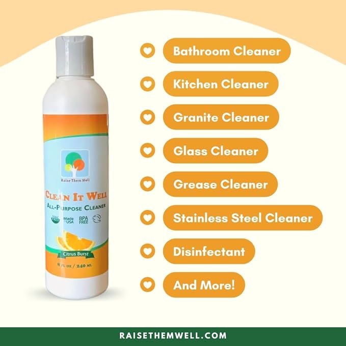 Clean It Well • 8 oz Concentrate – Natural Citrus All-Purpose Cleaner
