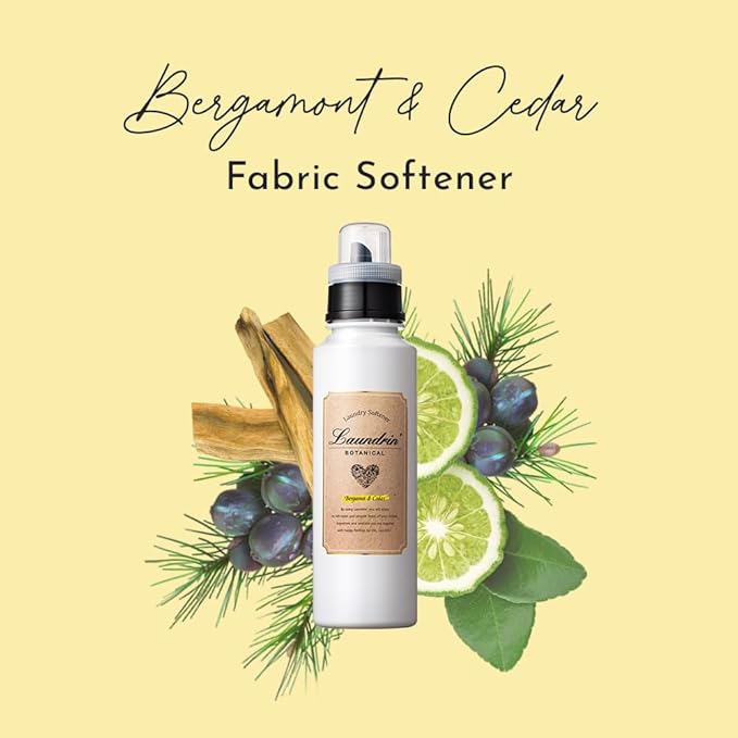 Laundrin Botanical Laundry Softener Bergamot & Cedar, 2pk - Fabric Softener Liquid - Eco-Friendly & Plant-Based Softener - Laundry Scent Boosters - Laundry Fabric Softener - Fabric Scent Softener