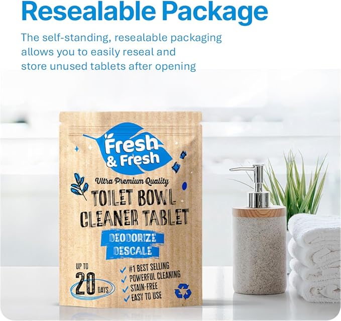 Disposable Toilet Bowl Cleaners(15 Tablets) Odor Eliminator, Fresh Scent, Multipurpose Residential and commercial Toilet Cleaners 2-3 week Lasting Toilet Bowl Cleaner