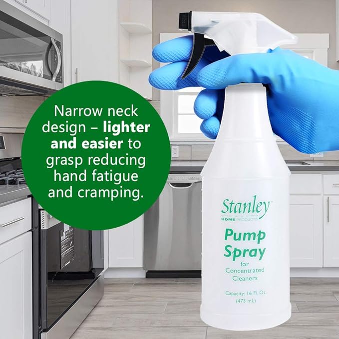 STANLEY HOME PRODUCTS Pump Spray Bottle – Convenient Easy-to-Hold Bottle with Sprayer to Dilute Concentrated Cleaners (3 Spray Bottles)