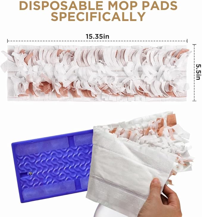 Disposable Mop Pads for S.wiff.er PowerMop Wood Mopping Pad Refills - 20 Pack | Wood Floor Cleaning Pads | Absorb and Lock Dirt | Safe on Finished Floors