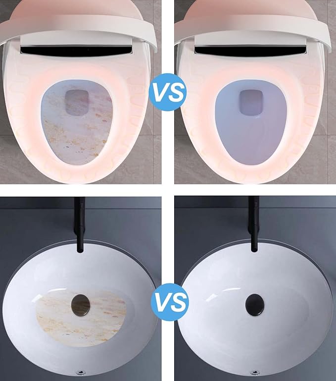 Pumice Stone for Toilet Cleaning with Handle Toilet Stone, Removing Hard Water Rings for Toilet Bowl Pool Bathtub, 4 Pack