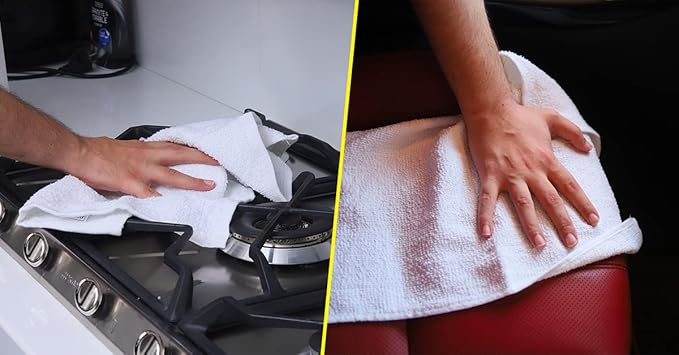 Avalon Towels Terry Bar Mop Towels (Value Pack of 36) Size 16"x19" – Absorbent and Durable, Multipurpose Cleaning Rags, Cotton Cleaning Cloths, Terry Cloth Rags, Reusable Shop Rag