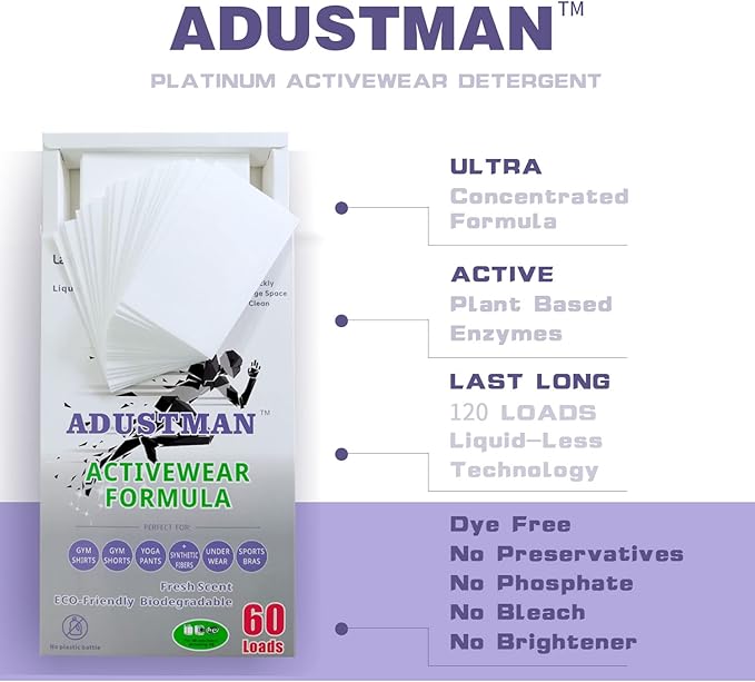 Laundry Detergent Sheets Active Wear Formula Breeze Fresh 120 loads 2 Pack Liquid-less Tech Earth-Friendly More Convenient Wash Laundry Liquid Pods Powder