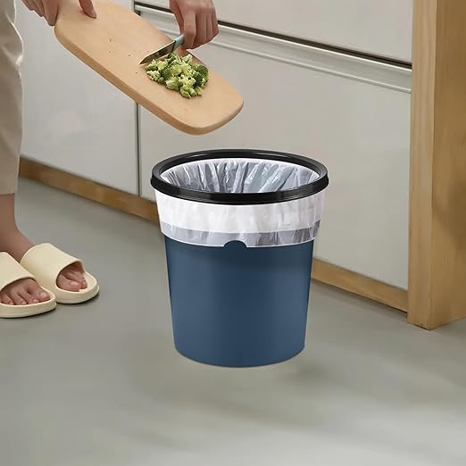 Plastic Small Trash Can Wastebasket - Garbage Can Basket for Bathrooms - Laundry Room, Kitchens, Offices, Kids Rooms, Dorms - Blue