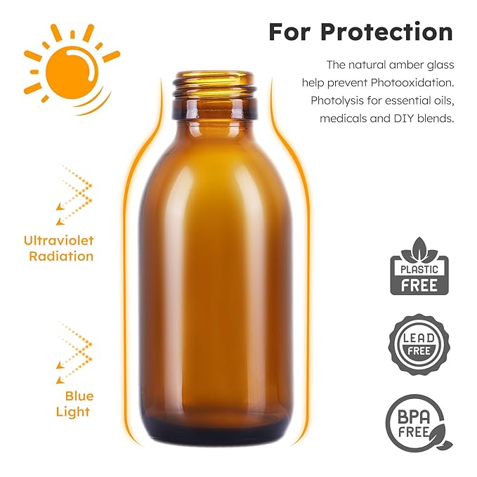 Tecohouse Glass Spray Bottles 4 oz, 2 Pack Spray Bottles for Hair Empty Refillable Fine Mist Sprayer with Labels, Funnel, Pipettes