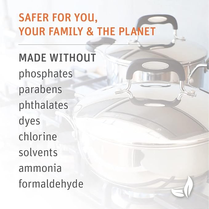 Grab Green Kitchen Power Degreaser, 16 Ounce (Pack of 3), Tangerine Lemongrass Scent, Biodegradable, Plant and Mineral Based, Cuts Through Tough Grease and Grime