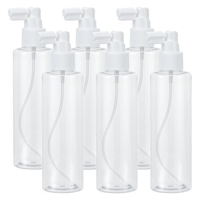 Yebeauty Plastic 6.8oz 200ml Travel Size Spray Bottle Refillable Empty Fine Mist with Long Mouth Clear TSA Approved Size Atomizers for Plants Perfumes Cleaning Gardening, Set of 2