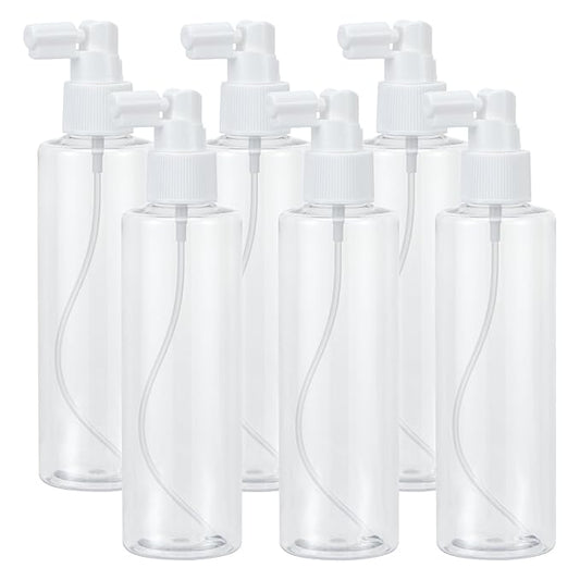 Yebeauty Plastic 6.8oz 200ml Travel Size Spray Bottle Refillable Empty Fine Mist with Long Mouth Clear TSA Approved Size Atomizers for Plants Perfumes Cleaning Gardening, Set of 2