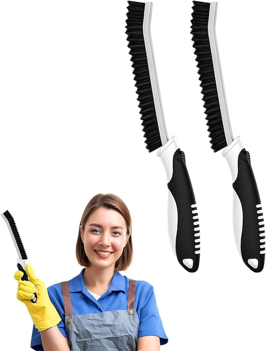 Crevice Cleaning Brushes, Serrated Scrub Brush Tool for Hard to Reach Tight Space, Cleaner Brushes, Cleaning Supplies, Home Essentials for Shower, Bathroom, Kitchen, Window, Toilet, Sink