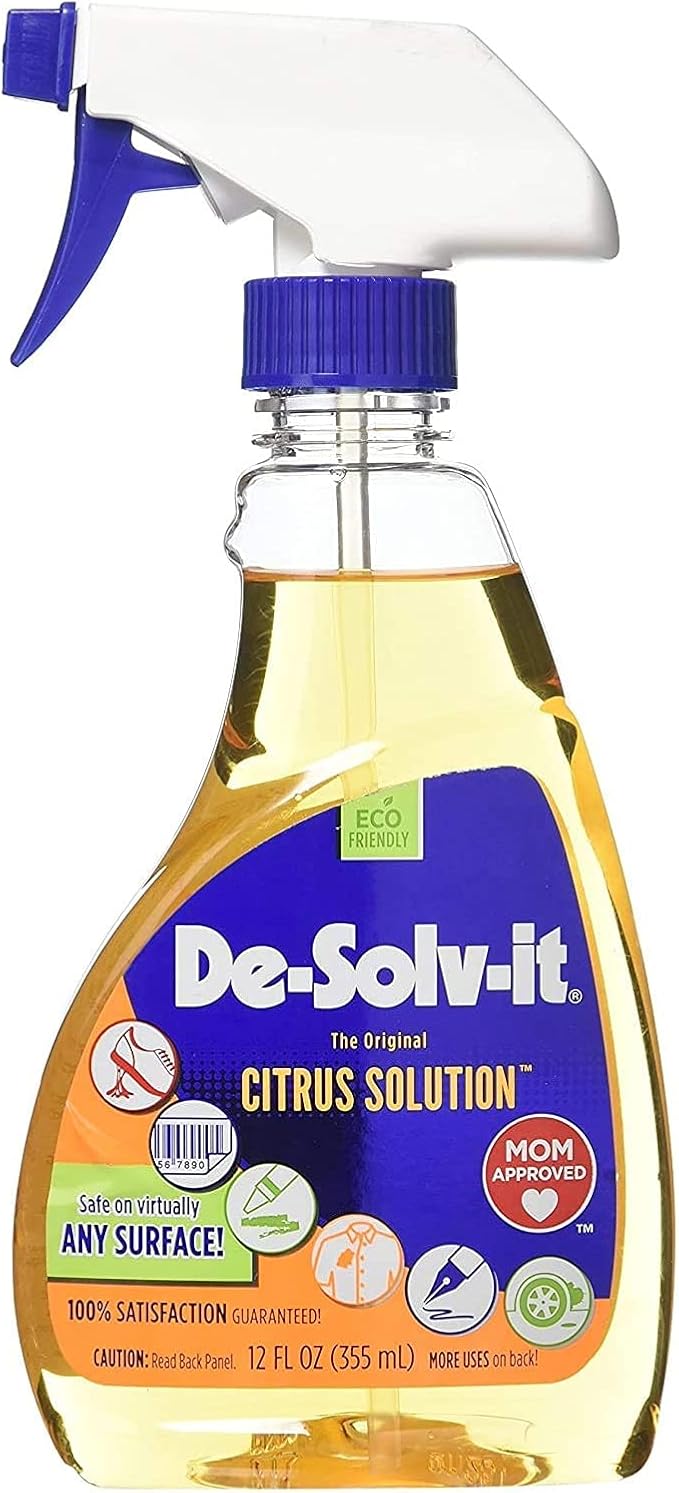 Orange-Sol De-Solv-It Citrus Solution - Odor & Stain Remover for Cloth, Wood, Glass & More, 12-Ounce