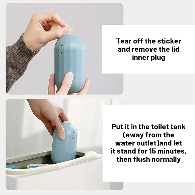 Krazy Klean Toilet Cleaner, Upgraded version，Automatic Long-Lasting Blue Toilet Cleaner, Makes It Look New