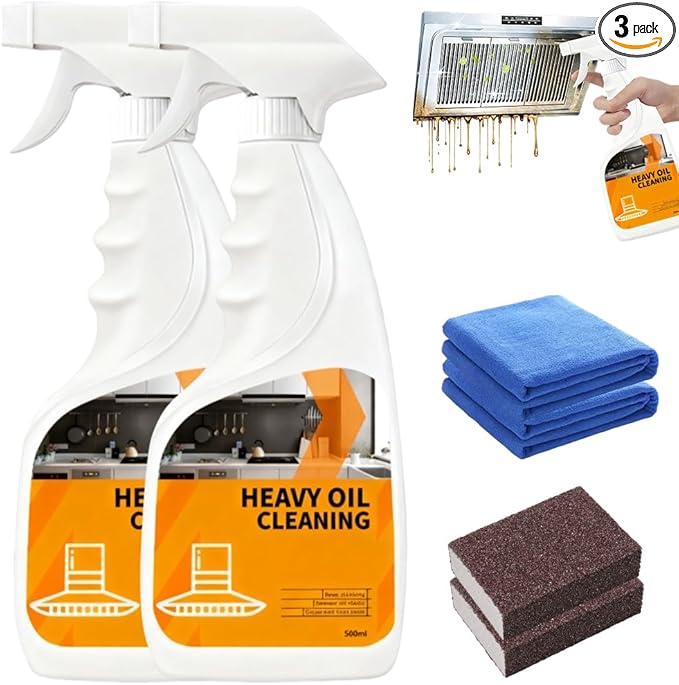 Stubborn Stains Cleaner, 2025 Upgraded Powerful kitchen Degreaser, Multipurpose Stain Removal Cleaners, Stove Cleaner for Gas Stove Top, Kitchen, Bath Shower Glass (6, Two Sets)