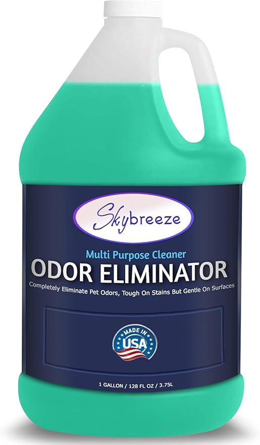 Multi Purpose Cleaner Pet Odor eliminator - pH Neutral - Strong Odor Floor Cleaner - Pet Odor Eliminator for Home - Best Scent Remover for Cat and Dog Pee All Purpose Cleaner 1 gallon (Sky Breeze)