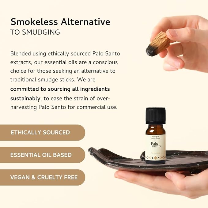 Palo Santo + Cinnamon, Sandalwood, Palo Santo + Lavender Essential Oil Diffuser Blend | 3 x 0.33 fl oz /10ml | Aromatherapy | Smudging | Air fresheners for Home | Meditation Accessories