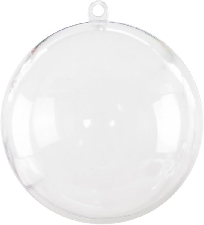 Super Z Outlet Clear Plastic Acrylic Bath Bomb Mold Shells Molding Balls Kit (80mm, 12 Pack)
