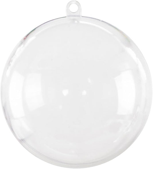 Super Z Outlet Clear Plastic Acrylic Bath Bomb Mold Shells Molding Balls Kit (80mm, 12 Pack)